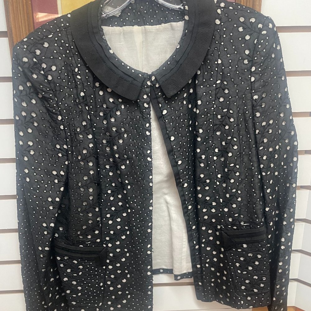 Elie Tahari Black and White Blazer- M